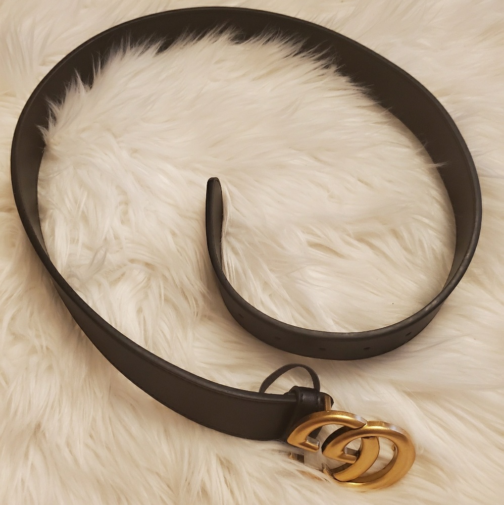 Gucci GG 105 CM woman's belt block/gold